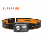 Superfire HL23A sensor οικονομικός ισχυρός επαναφορτιζόμενος φακός κεφαλιού